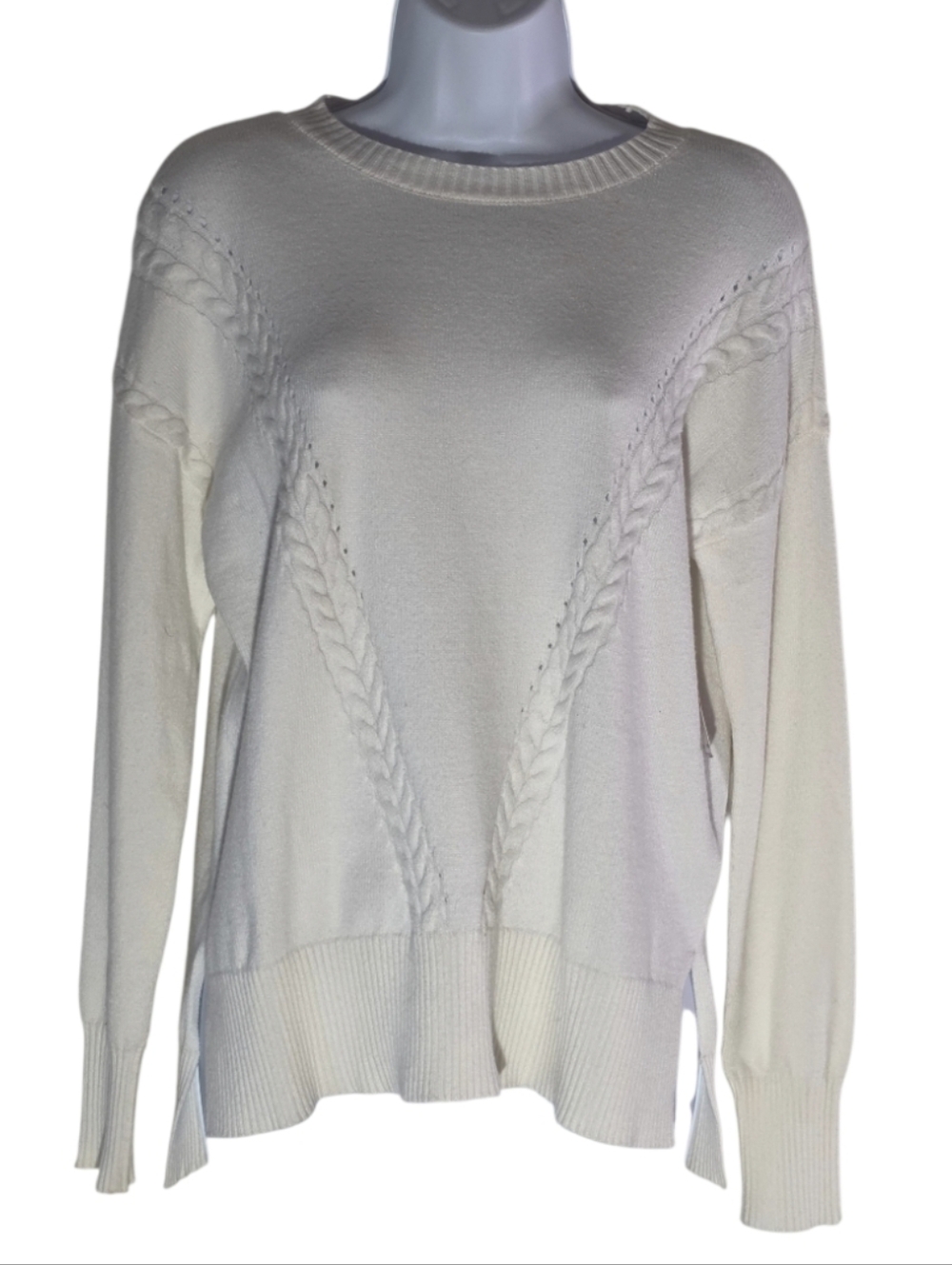 Laundry by Shelli Segal Sweater $89 XL Marshmallow Classy Business Casual Preppy